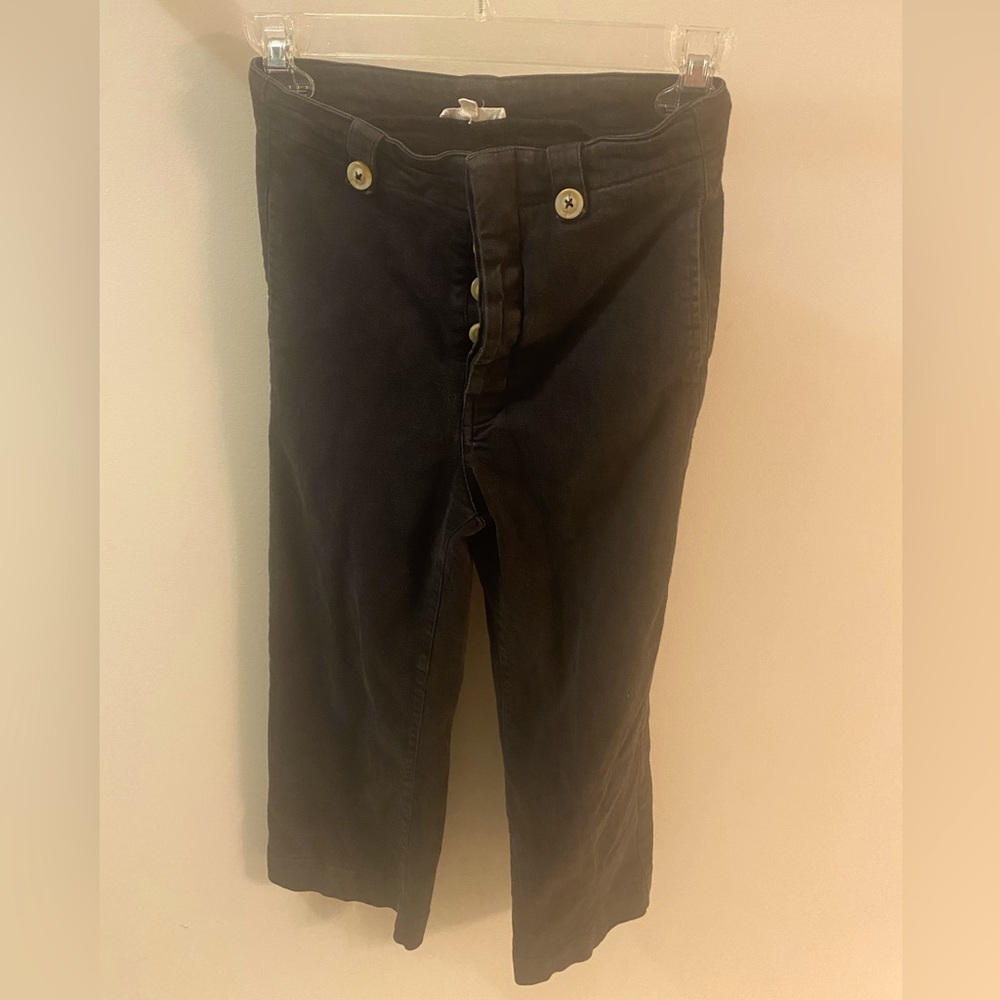 La Miel Wide Legged Black Cropped Pants